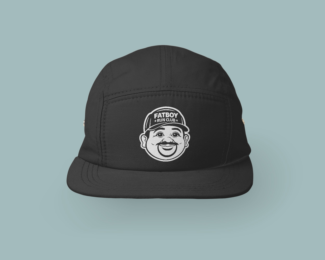 Black Fatboy Run Club hat mock-up